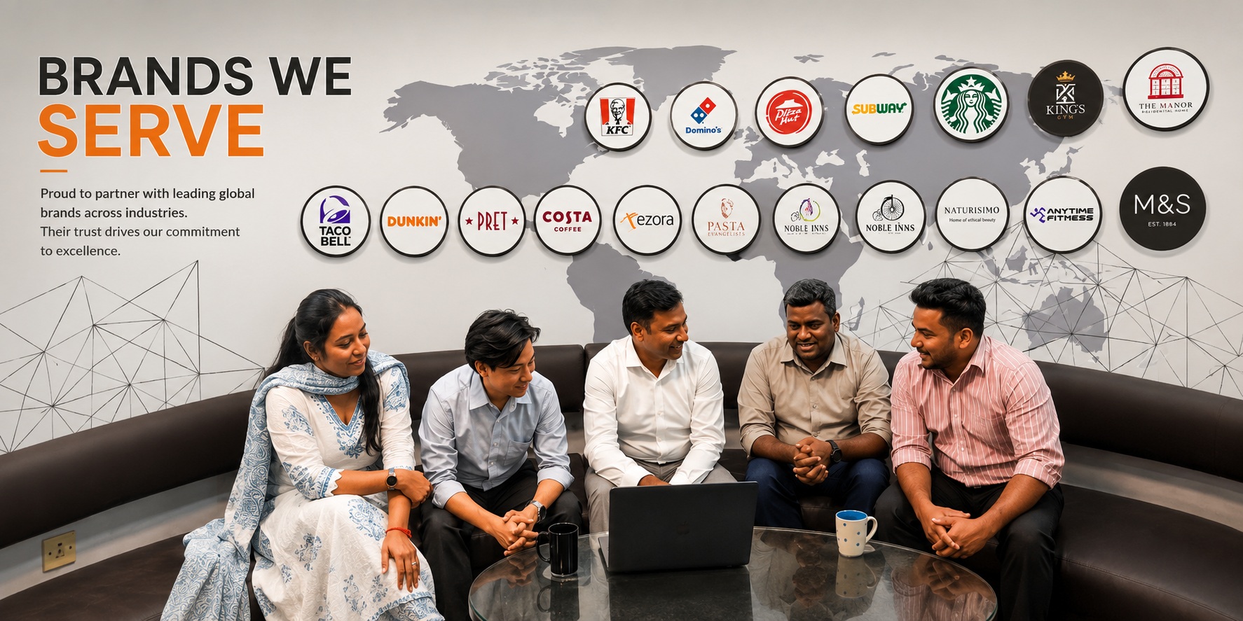 Winprotech finance and accounting colleagues collaborating in the office